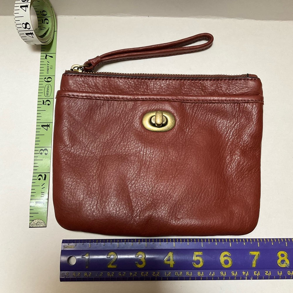 MARGOT New York Small Crossbody BROWN LEATHER Wristlet 3 in 1 Belt Bag Clutch - Picture 5 of 13